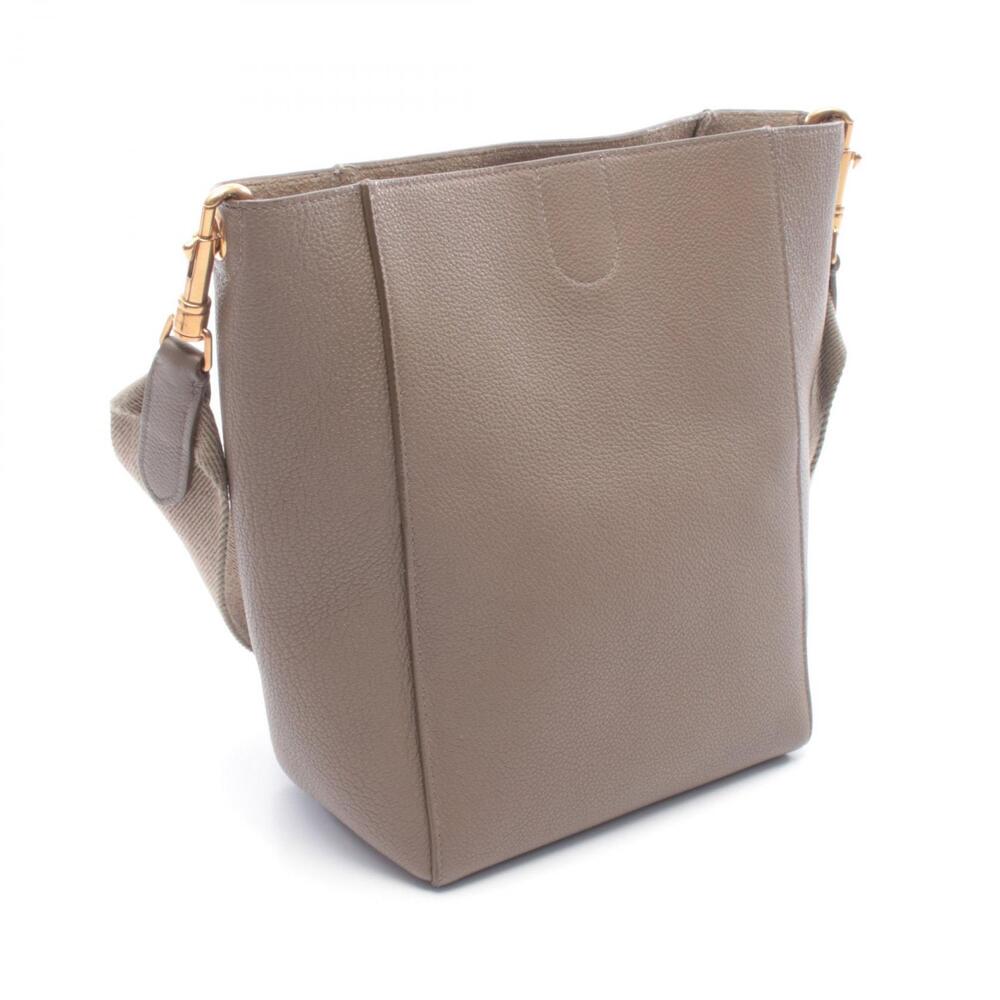 Celine Beige Bucket Bag Shoulder Leather Sangle